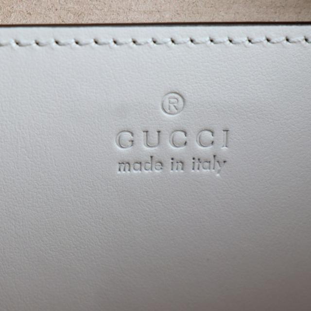 新品未使用展示品 GUCCI グッチ GGマーモント 739166 ショルダーバッグ レザー ホワイト系 アイボリー キルティング ハンドバッグ【本物保証】_8