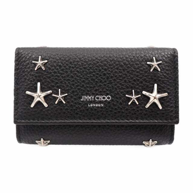 新品未使用展示品 JIMMY CHOO ジミーチュウ NEPTUNE UUF 000071 キーケース レザー ブラック スタースタッズ  6連【本物保証】｜au PAY マーケット