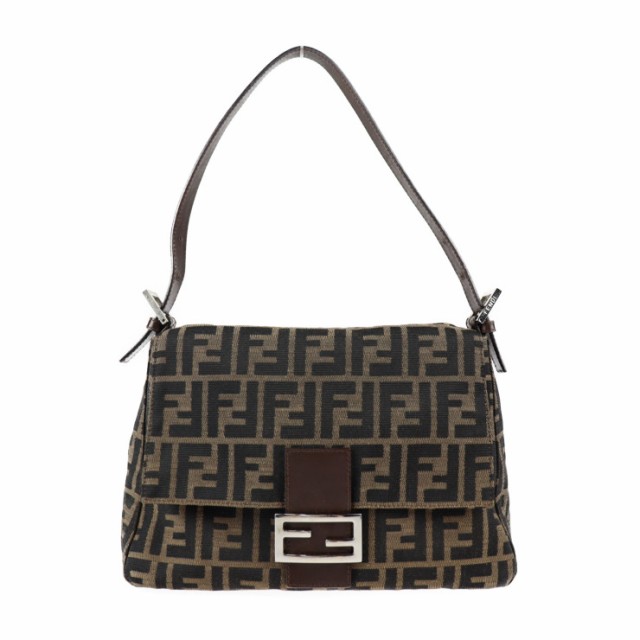 美品 FENDI フェンディ マンマバケット 2348 26325 008 ハンドバッグ キャンバス レザー ブラウン ズッカ  ワンショルダーバッグ【本物保｜au PAY マーケット