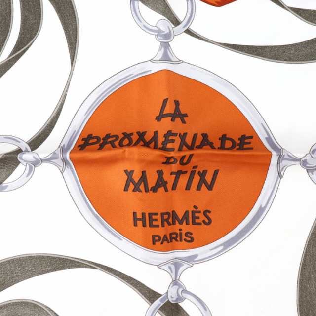 超美品 HERMES エルメス LA PROMENADE DU MATIN 朝の散歩 カレ90 スカーフ シルク パープル【本物保証】