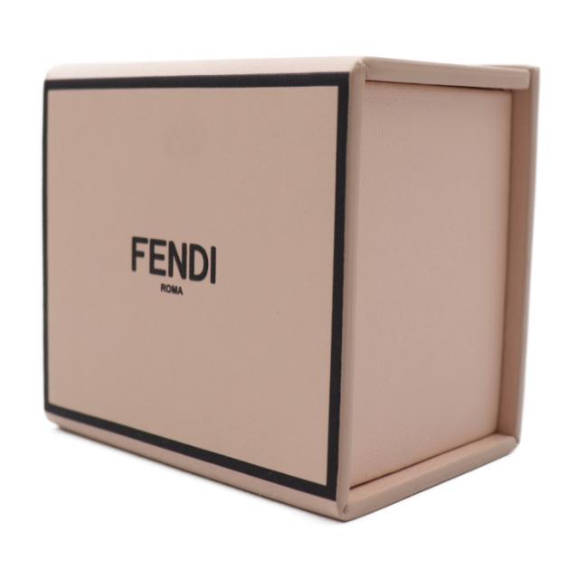 新古未使用展示品 FENDI フェンディ MINIBOX CHARM ミニボックス 7AR917 キーホルダー レザー ローズ バッグチャーム キーリング【本物保証】_1