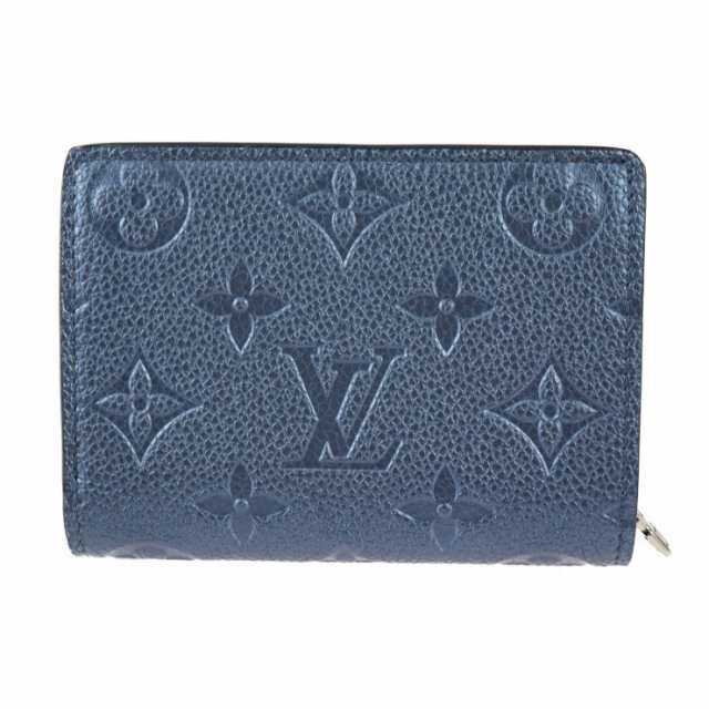 新古未使用展示品 LOUIS VUITTON ルイ ヴィトン ポルトフォイユ クレア M80943 二つ折り財布 モノグラムアンプラント  メタリックブルー ｜au PAY マーケット