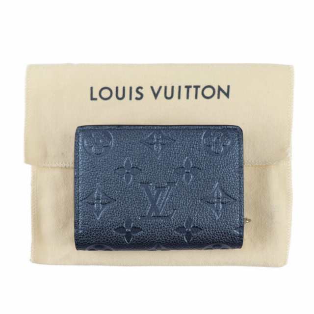 新古未使用展示品 LOUIS VUITTON ルイ ヴィトン ポルトフォイユ クレア M80943 二つ折り財布 モノグラムアンプラント  メタリックブルー