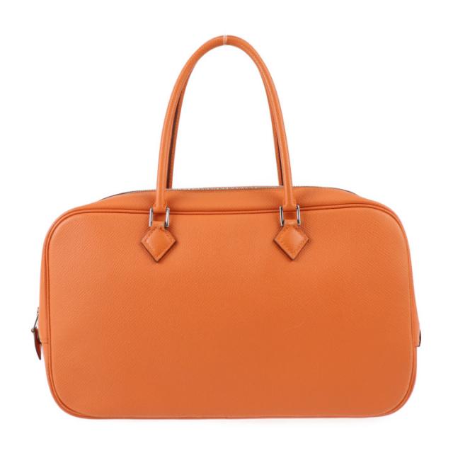 美品 HERMES エルメス プリュムエラン 28 - ハンドバッグ ヴォーエプソン オレンジ □Q刻印【本物保証】