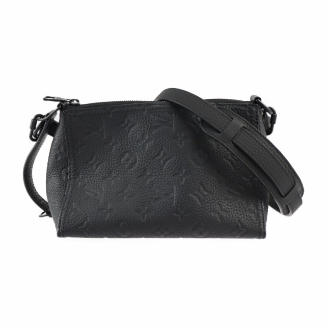 超美品 LOUIS VUITTON ルイ ヴィトン トリアングル メッセンジャー モノグラムアンプラント M55878 ショルダーバッグ レザー ノワール ブラック ビトン【本物保証】の通販は 269,600円