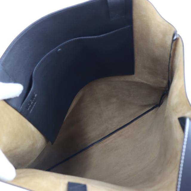 美品 LOEWE ロエベ マッキントッシュ - トートバッグ レザー ブラック アーガイルチェア 椅子柄 ラージサイズ プリント【本物保証】