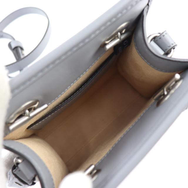 超美品 GUCCI グッチ GGマーモント 696123 ハンドバッグ レザー グレー