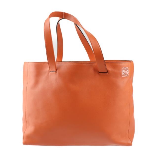 LOEWE ロエベ トートバッグ アナグラム オレンジ レザー イーストウエスト ロエベ オレンジ トートバッグ イーストウエストショッパー