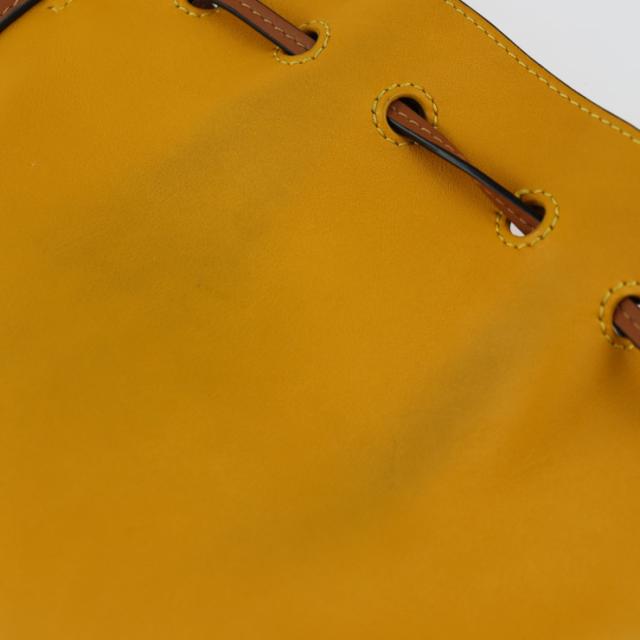 美品 LOEWE ロエベ ホースシュー A826303X03 ショルダーバッグ レザー イエロー系 巾着【本物保証】_5