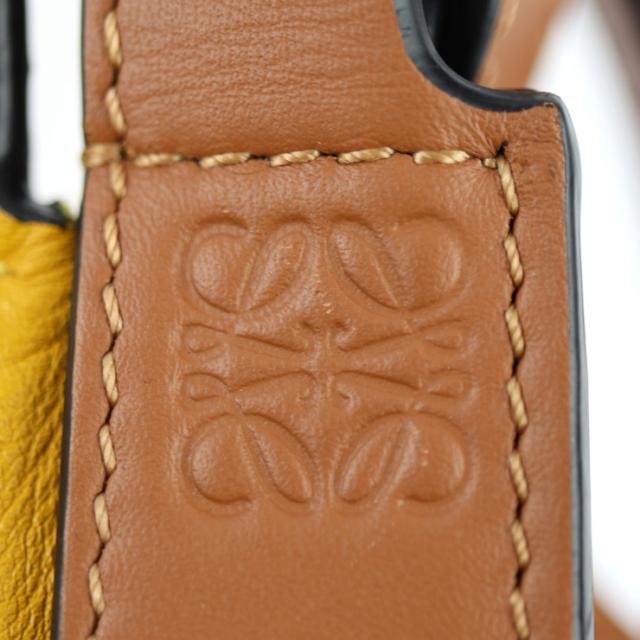 美品 LOEWE ロエベ ホースシュー A826303X03 ショルダーバッグ レザー イエロー系 巾着【本物保証】_8
