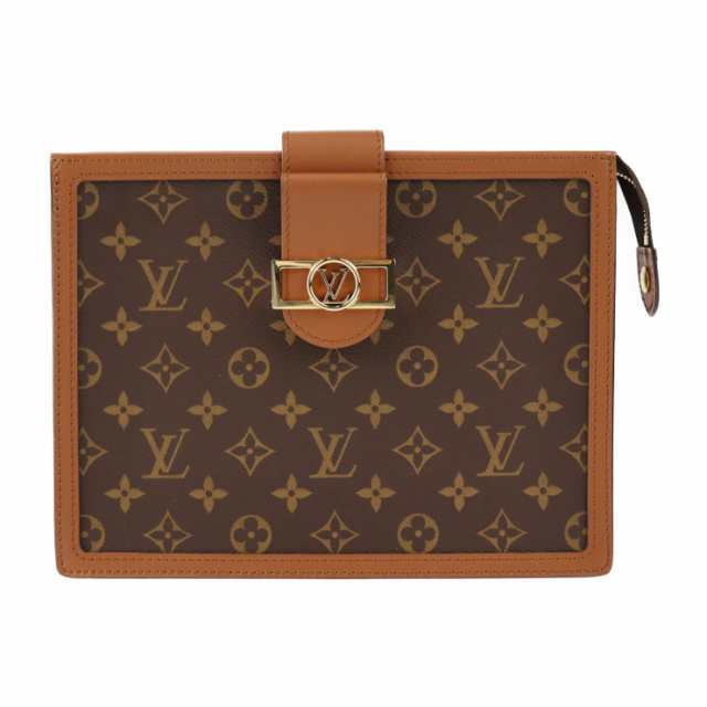 美品 LOUIS VUITTON ルイ ヴィトン ポシェット ドーフィーヌ モノグラムリバース M69184 セカンドバッグ PVC レザー ブラウン系 クラッチ