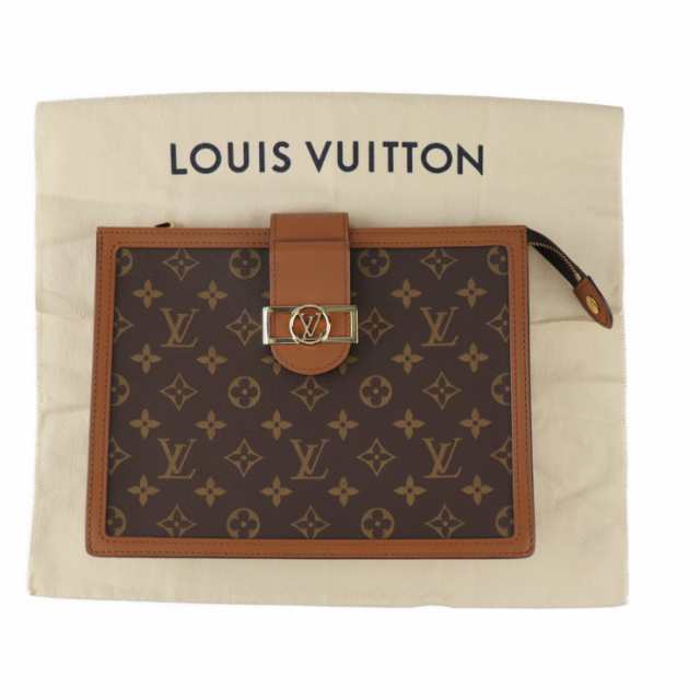 美品 LOUIS VUITTON ルイ ヴィトン ポシェット ドーフィーヌ モノグラムリバース M69184 セカンドバッグ PVC レザー ブラウン系 クラッチ