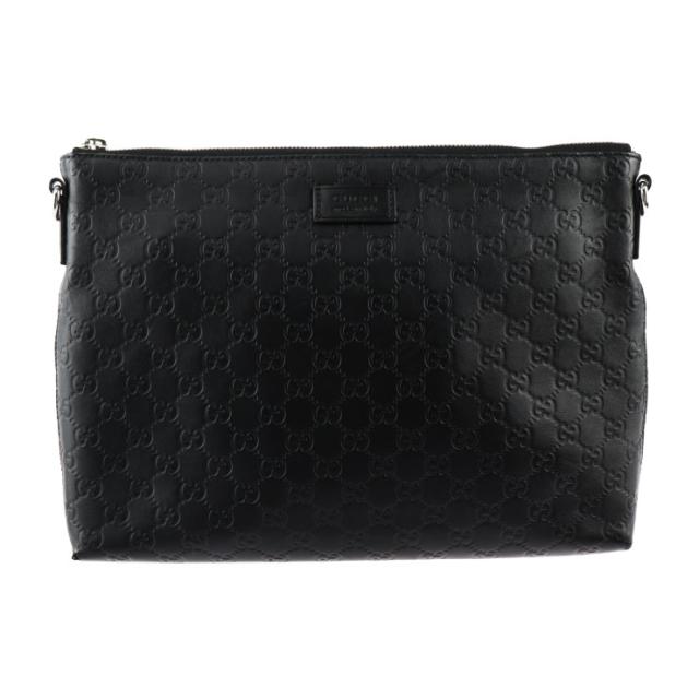 美品 GUCCI グッチ グッチシマ 473882 ショルダーバッグ レザー ブラック 2WAY セカンドバッグ ポーチ【本物保証】_1