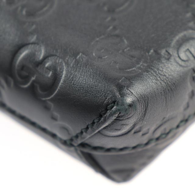 美品 GUCCI グッチ グッチシマ 473882 ショルダーバッグ レザー ブラック 2WAY セカンドバッグ ポーチ【本物保証】_5