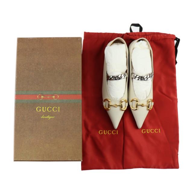 新品未使用展示品 GUCCI グッチ ホースビット 621161 パンプス 表記 
