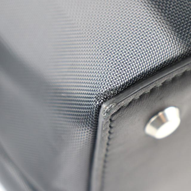 美品 BALENCIAGA バレンシアガ デューティーフリー 741602 トートバッグ メッシュ×レザー ブラック ショルダーバッグ ロゴ ポーチ付き チェーン【本物保証】_4