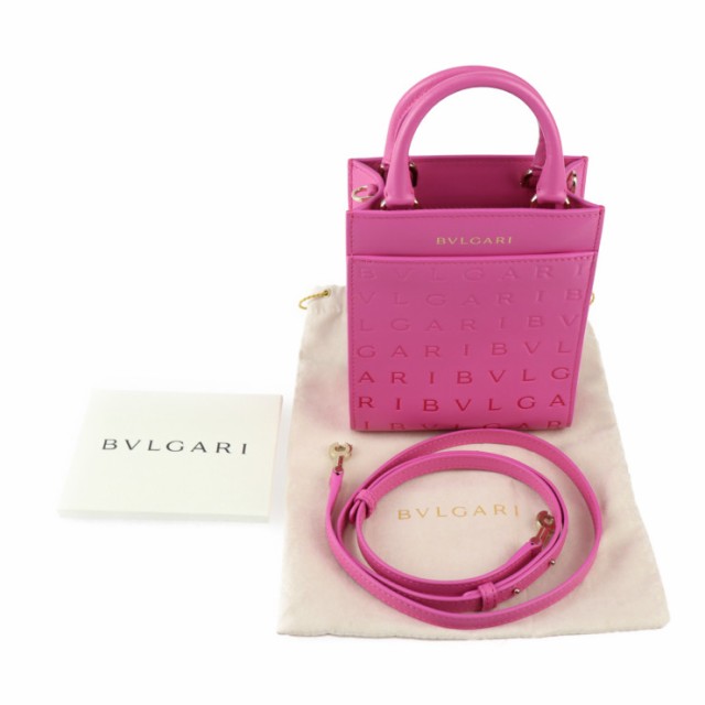 新古未使用展示品 BVLGARI ブルガリ 2WAY ミニ トートバッグ インフィニートゥム 292318 ハンドバッグ カーフレザー ピンク系 ショルダー