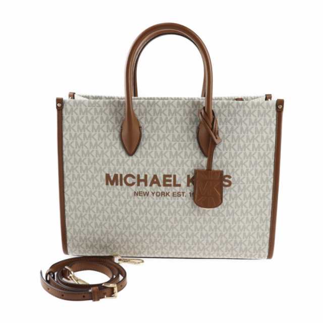 新品未使用展示品 Michael Kors マイケルコース MIRELLA MD EW TOTE 35F2G7ZT2B ハンドバッグ PVC レザー バニラ 2WAY トートバッグ ショの通販は