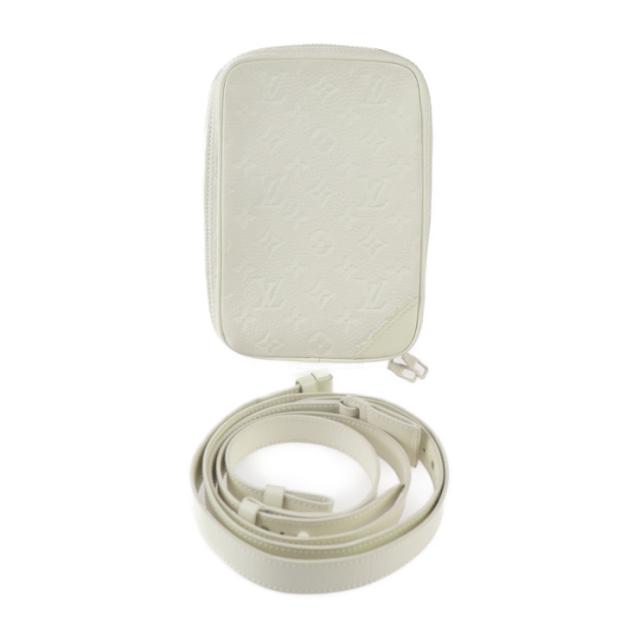 美品 LOUIS VUITTON ルイ ヴィトン ユティリティ サイドバッグ モノグラム M53297 ショルダーバッグ トリヨンレザー オフホワイト ボディバッグ ポーチ【本物保証】