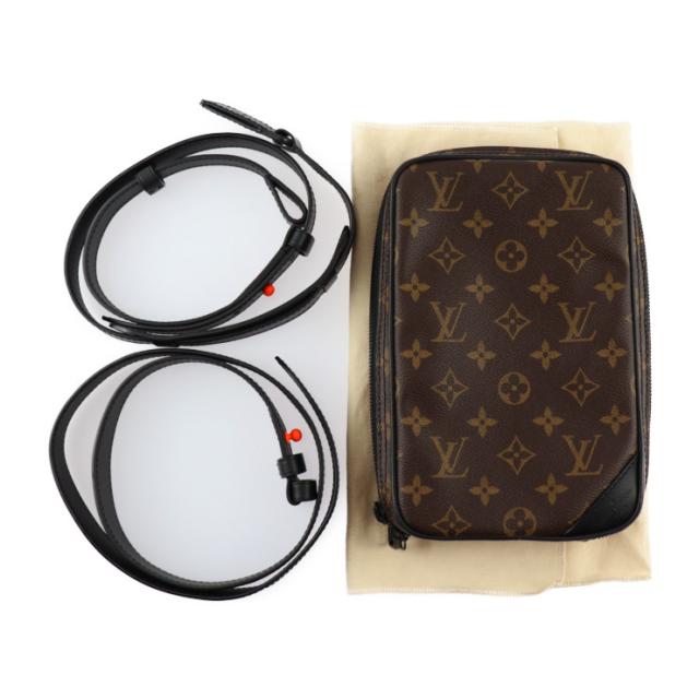 超美品 LOUIS VUITTON ルイ ヴィトン ソーラーレイ ユティリティ サイドバッグ モノグラム M44477 ショルダーバッグ PVC レザー ブラウン ボディバッグ ポーチ ビトン【本物保証】_8