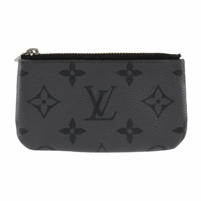 美品 LOUIS VUITTON ルイ ヴィトン ポシェット クレ モノグラム エクリプス M80905 コインケース PVC レザー ブラック 小銭入れ ビトン