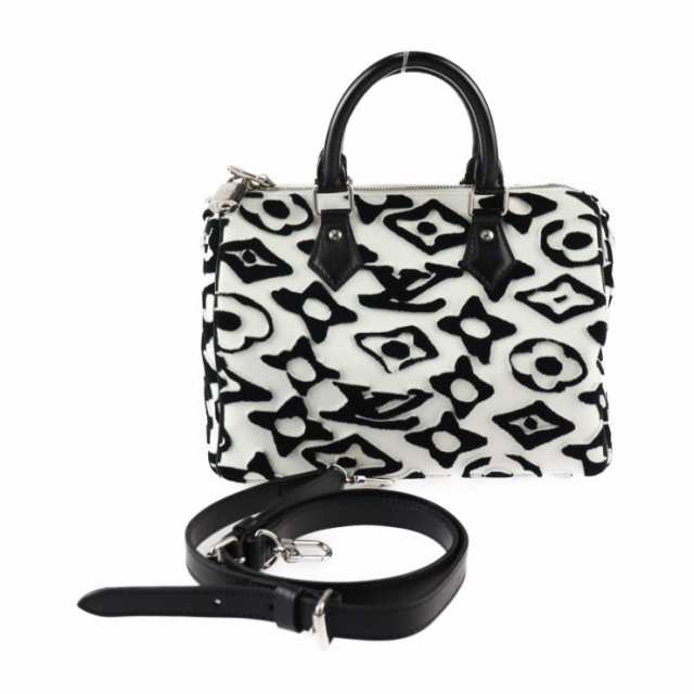 美品 LOUIS VUITTON ルイ ヴィトン スピーディ バンドリエール 25 ウルス フィッシャー M45563 ハンドバッグ タフテッド モノグラムキャンバス×レザー ホワイト 2WAY ショルダーバッグ ミニボストン ビトン【本物保証】の通販は