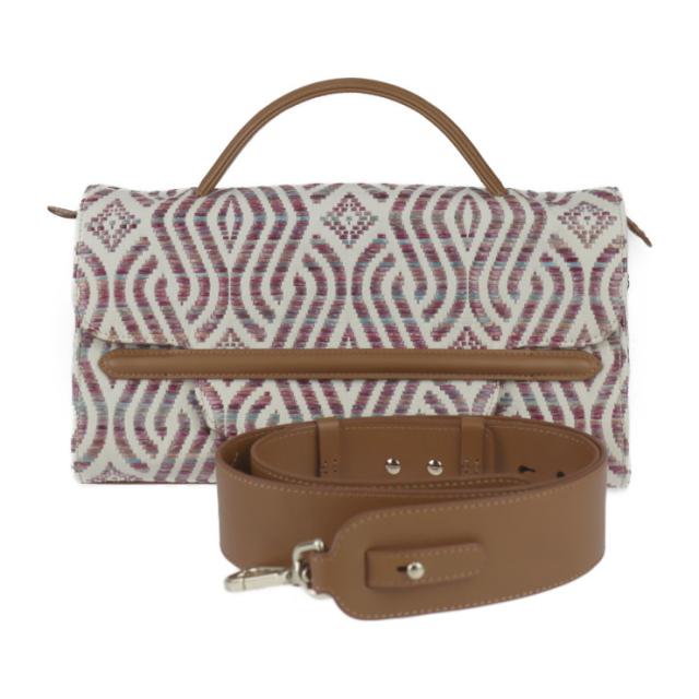 超美品 ZANELLATO ザネラート NINA ニーナ - ハンドバッグ キャンバス ストロー レザー マルチカラー 2WAY ショルダーバッグ【本物保証】