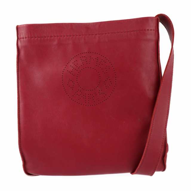 HERMES エルメス クルードセル セリエ ショルダーバッグ ラムスキン ルージュ系 ボルドー系 ポシェット □N刻印【本物保証】の通販は