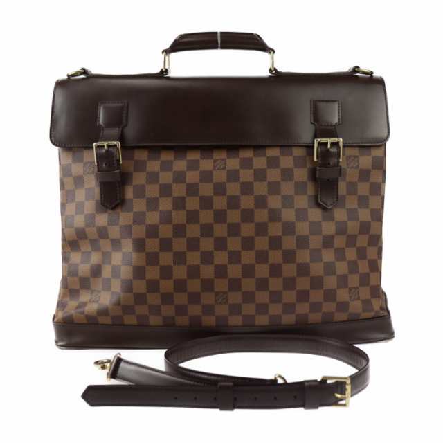 美品 LOUIS VUITTON ルイ ヴィトン ウエストエンド PM ダミエ N41130 ボストンバッグ PVC カーフ エベヌ ブラウン 2WAY ショルダーバッグ