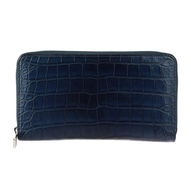 LOUIS VUITTON ルイ ヴィトン ジッピー オーガナイザー - 長財布 クロコダイル レザー ネイビー系 ラウンドファスナー エキゾチックレザー ビトン レア商品 新型【本物保証】の通販は