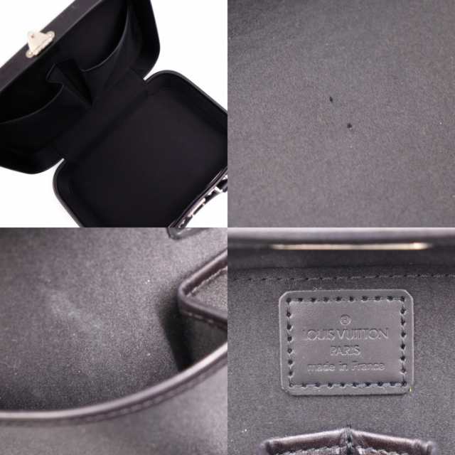 美品 LOUIS VUITTON ルイ ヴィトン ヴァリゼット PM モノグラムグラセ M92235 ハンドバッグ レザー ブラック ミニ トランク 手提げ鞄 ビ