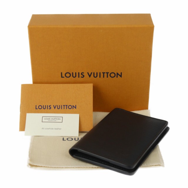 超美品 LOUIS VUITTON ルイ ヴィトン オーガナイザー ドゥ ポッシュ M60642 カードケース エピレザー ブラック 名刺入れ ビトン【本物保