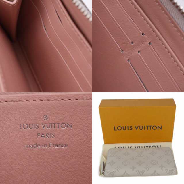 超美品 LOUIS VUITTON ルイ ヴィトン ジッピーウォレット M80314 長財布 モノグラムマヒナ ブリューム ローズ・マドモワゼル ラウンドフ