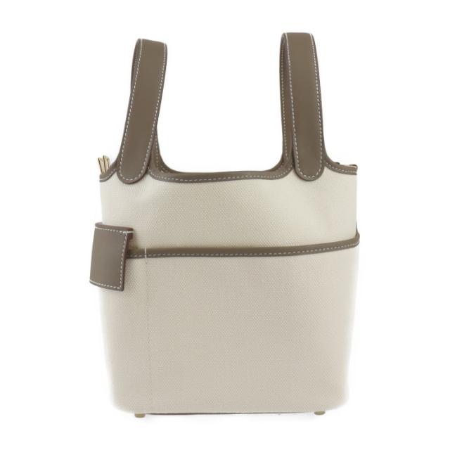 新品未使用展示品 HERMES エルメス ピコタンロックPM カーゴ ポケット H083189CC ハンドバッグ ヴォースイフト トワルゴエラン  エクリュ トートバッグ W刻印【本物保証】