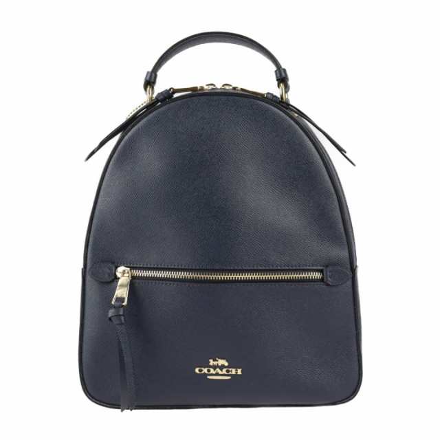 美品 COACH コーチ バックパック F76624 リュック・デイパック レザー ダークネイビー【本物保証】