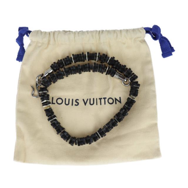 超美品 LOUIS VUITTON ルイ ヴィトン コリエ トロピカル フラワーズ MP1965 ネックレス ウッド ダークグレー ブラック ダークブラウン アイボリー 首飾り ビトン【本物保証】_8