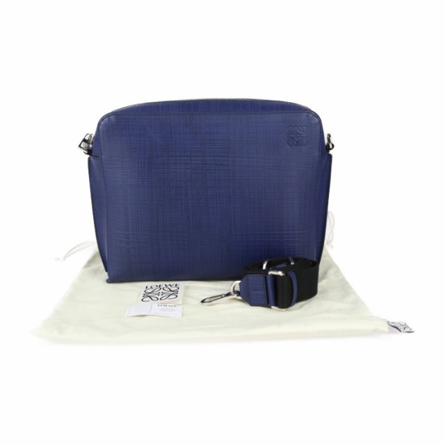 超美品 LOEWE ロエベ ゴヤ レポーター 316.60.P63 ショルダーバッグ カーフレザー ブルー系 アナグラム メッセンジャーバッグ【本物保証】の通販は