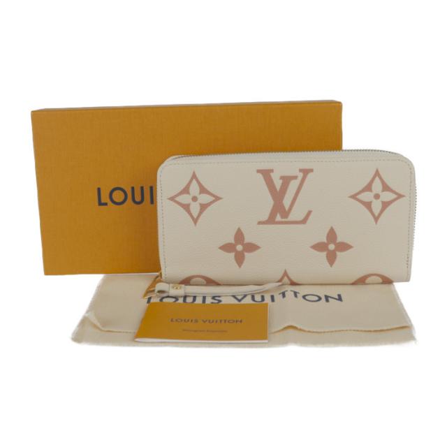 超美品 LOUIS VUITTON ルイ ヴィトン ジッピーウォレット M81914 長財布 モノグラムアンプラント クリーム ラウンドファスナー ビトン【本物保証】_9