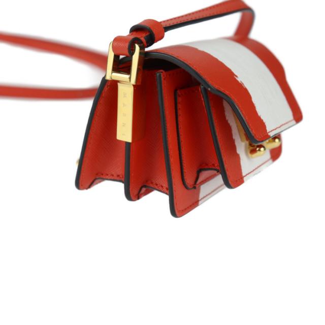 超美品 MARNI マルニ TRUNK NANO トランク ナノ SBMP0079L1 PR409 ショルダーバッグ レザー レッド系 クロスボディ ミニバッグ ポシェット【本物保証】_2