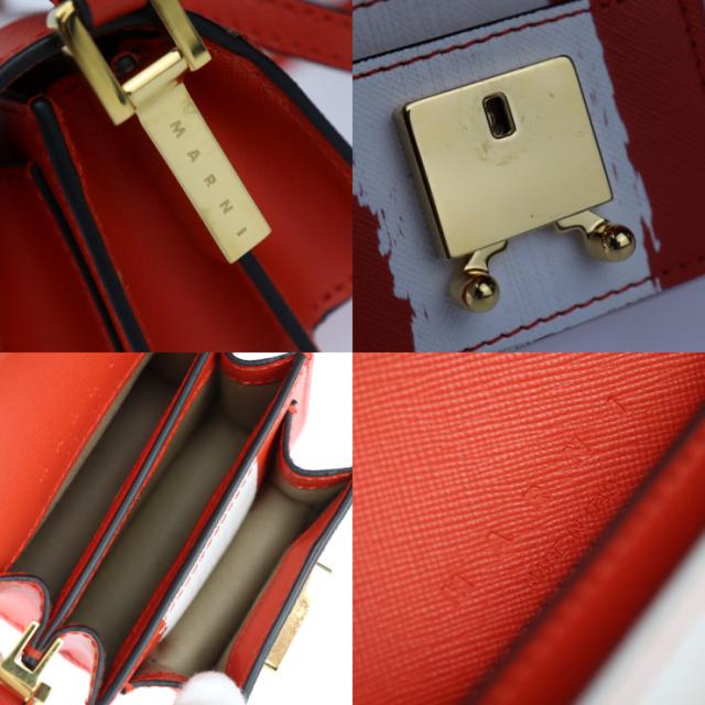 超美品 MARNI マルニ TRUNK NANO トランク ナノ SBMP0079L1 PR409 ショルダーバッグ レザー レッド系 クロスボディ ミニバッグ ポシェット【本物保証】_7