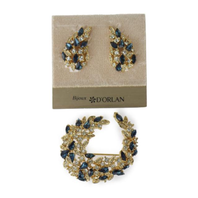 D'ORLAN ブローチ&イヤリング セット ヴィンテージ ビンテージ