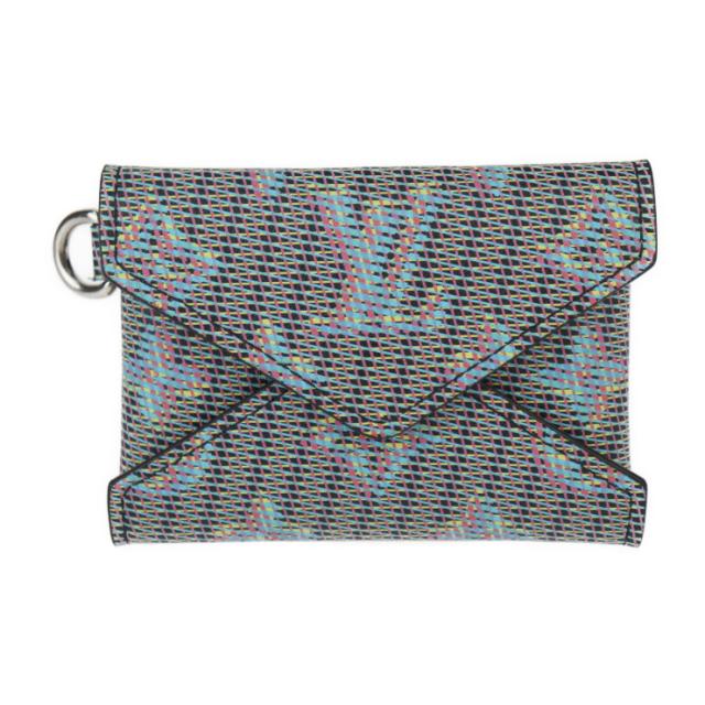 超美品 LOUIS VUITTON ルイ ヴィトン キリガミ ネックレス モノグラム LVポップ M68613 カードケース カーフレザー ブルー系 チェーン マルチケース 小物入れ 名刺入れ ペンダント【本物保証】_1