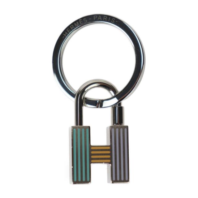 超美品 HERMES エルメス CADENAS QUIZZ RAINBOW カデナ クイズ レインボー - キーホルダー メタル シルバー バッグチャーム キーリング パラディウム ラッカー【本物保証】の通販は