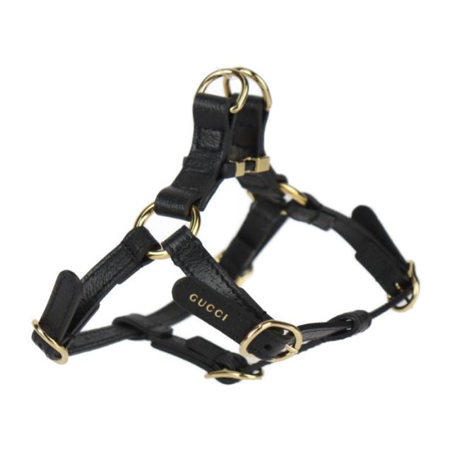 GUCCI ブラック レザー ハーネス