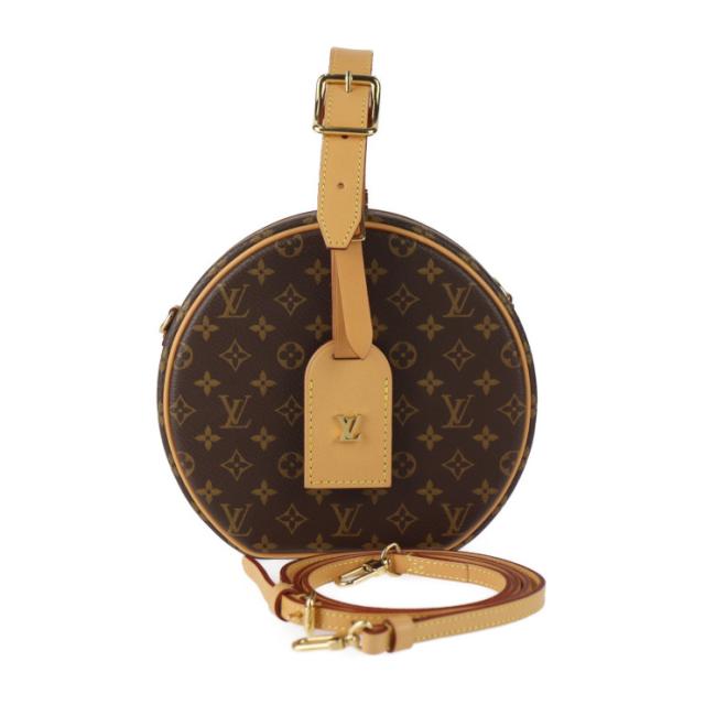 新古未使用展示品 LOUIS VUITTON ルイ ヴィトン プティット ボワット シャポー M43514 ショルダーバッグ モノグラムキャンバス レザー ブラウン クロスボディバッグ ビトン【本物保証】