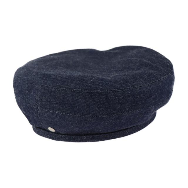新品未使用展示品 HERMES エルメス サントノーレ セリエ - ベレー帽 表記サイズ 58 コットン ネイビー 帽子 デニム【本物保証】の通販は 52,600円
