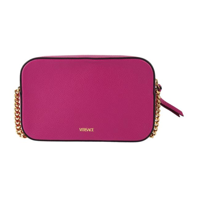 新古未使用展示品 VERSACE ヴェルサーチ VIRTUS ヴィルトゥス 1005969 ショルダーバッグ レザー マゼンタ系 ピンク系 チェーンショルダー ポシェット【本物保証】_2