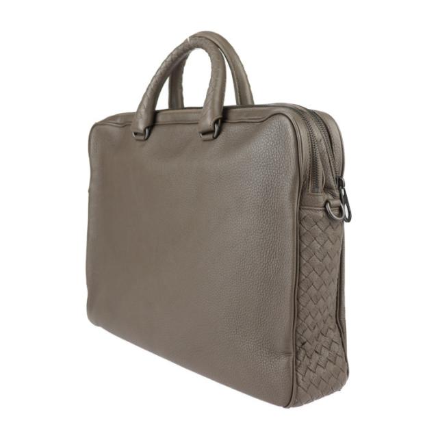 極 美品 ボッテガヴェネタ イントレチャート レザー ビジネスバッグ ブラウン BOTTEGA VENETA - 美品 ボッテガ ヴェネタ イントレチャート ブリーフ