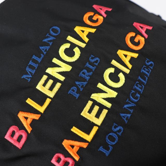 超美品 BALENCIAGA バレンシアガ バックパック エクスプローラー 503221 リュック・デイパック ナイロンキャンバス ブラック ロゴ【本物保証】_5