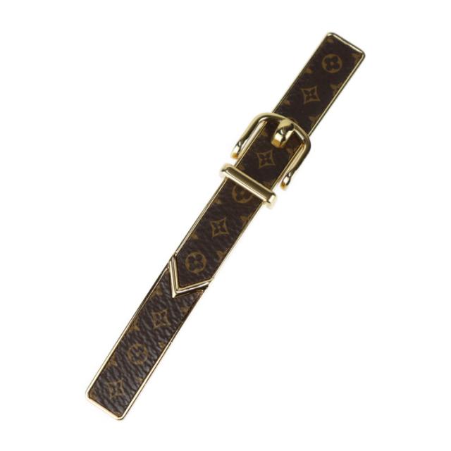 美品 LOUIS VUITTON ルイ ヴィトン バレッタ ループ M00566 バレッタ モノグラムキャンバス メタル ブラウン ヘアアクセサリー 髪留め 髪飾り ビトン【本物保証】の通販は 34,840円